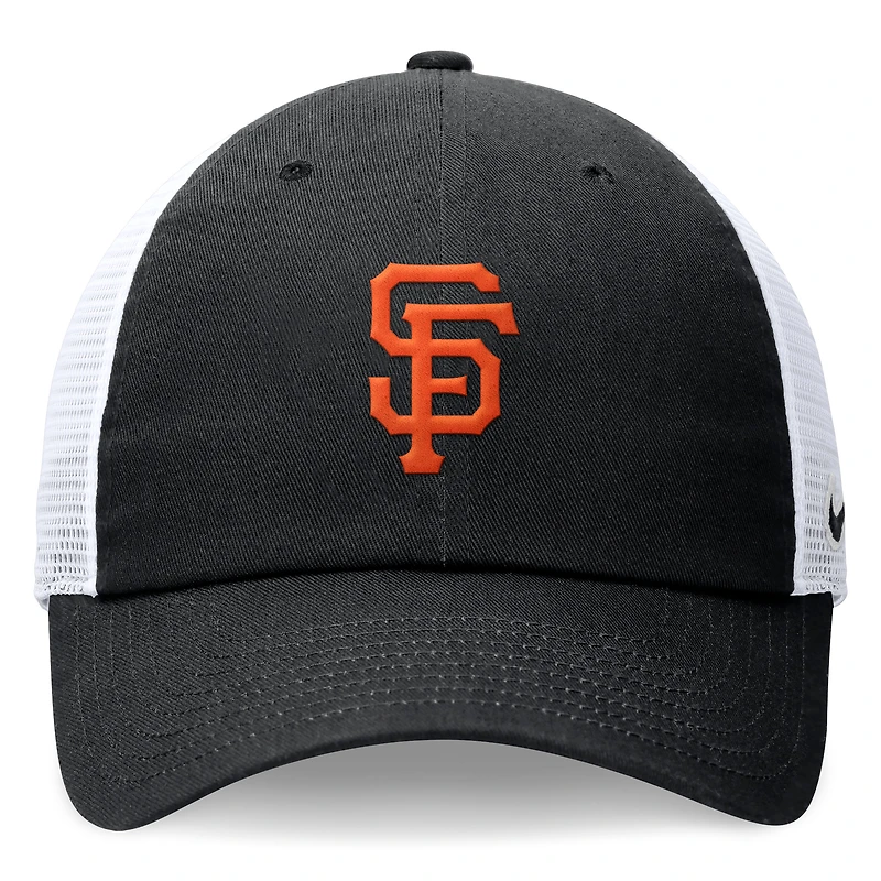 Casquette réglable Nike noire San Francisco Giants Club Trucker pour homme