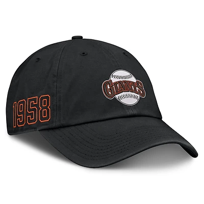Casquette ajustable Nike noire San Francisco Giants Cooperstown Club pour homme