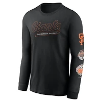 Men's Nike Black San Francisco Giants Cooperstown Collection Knockout Long Sleeve T-Shirt