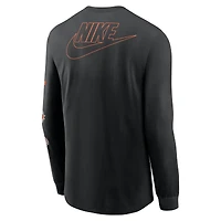 Men's Nike Black San Francisco Giants Cooperstown Collection Knockout Long Sleeve T-Shirt