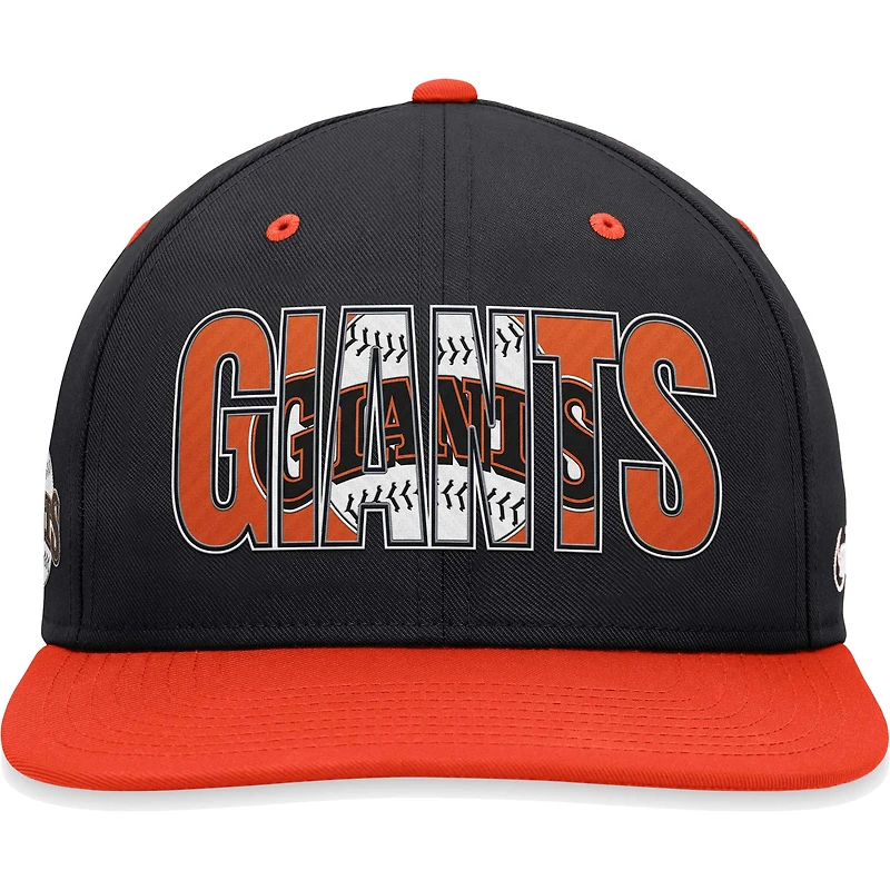 Casquette Nike noire à visière plate Cooperstown Collection Pro des Giants de San Francisco pour homme