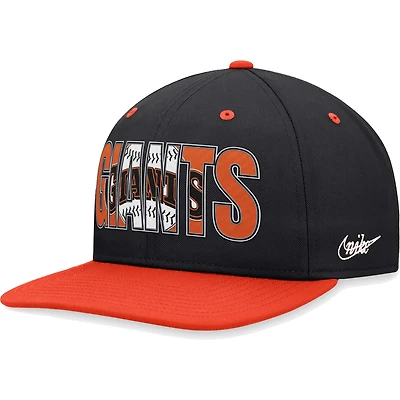 Casquette Nike noire à visière plate Cooperstown Collection Pro des Giants de San Francisco pour homme