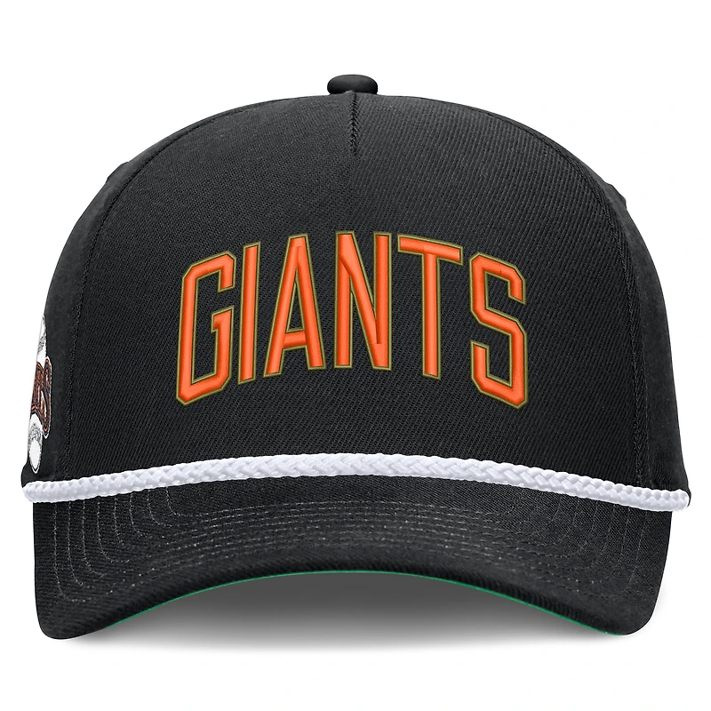 Men's Nike Black San Francisco Giants Cooperstown Collection Rise Adjustable Hat