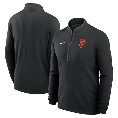 Pull-over Nike Dri-FIT Victory à demi-zip noir pour homme, San Francisco Giants
