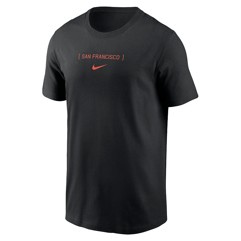 Men's Nike Black San Francisco Giants Large Logo Back Stack T-Shirt