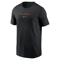 Men's Nike Black San Francisco Giants Large Logo Back Stack T-Shirt