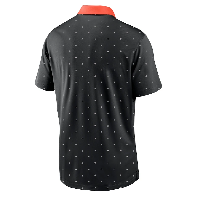 Polo Nike noir San Francisco Giants Legacy Icon Vapor Performance pour homme