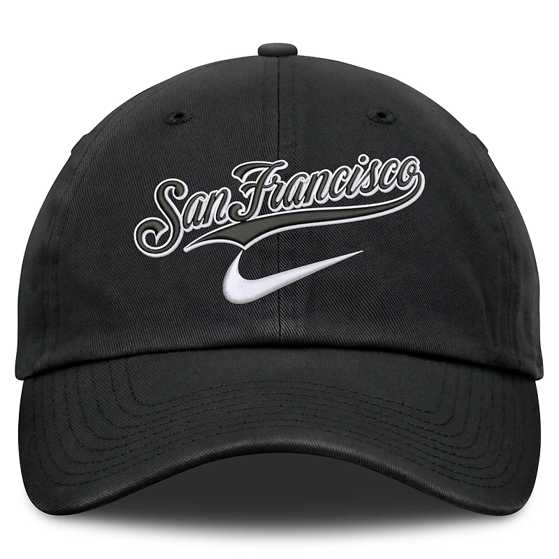 Casquette ajustable Nike noire San Francisco Giants Primetime Club pour homme