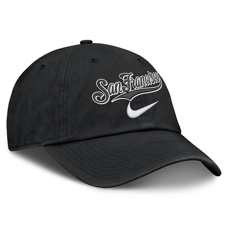 Casquette ajustable Nike noire San Francisco Giants Primetime Club pour homme