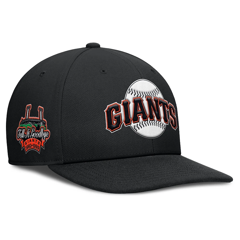 Casquette Snapback Nike Pro Performance San Francisco Giants noire pour homme