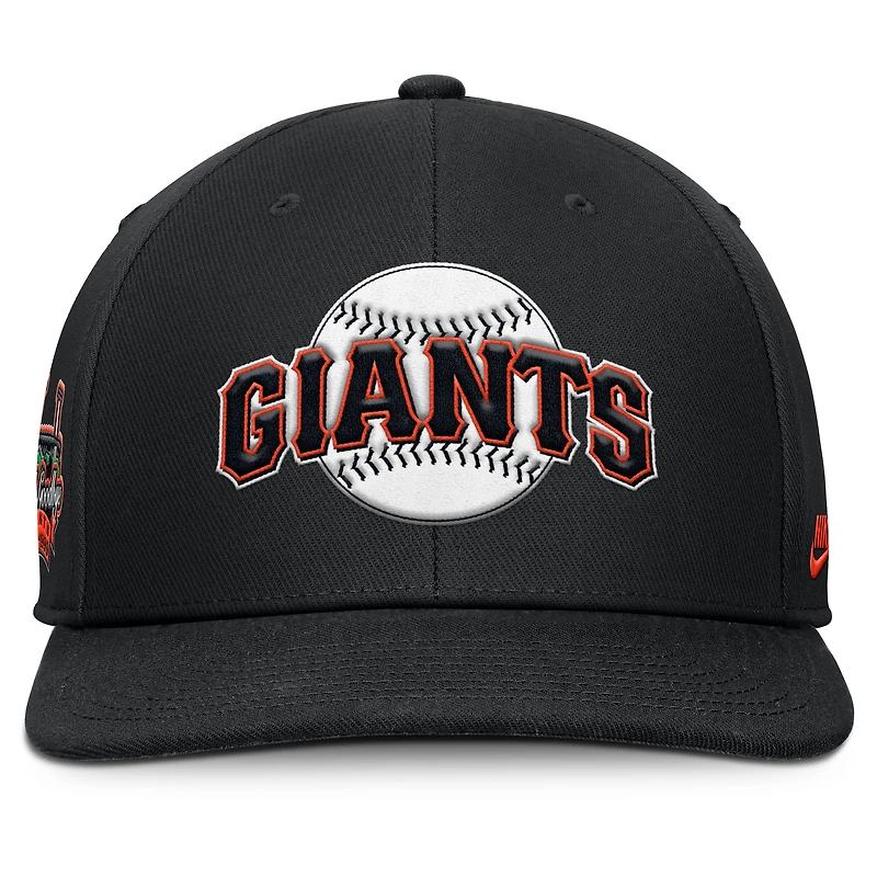 Casquette Snapback Nike Pro Performance San Francisco Giants noire pour homme