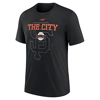 T-shirt Nike San Francisco Giants Rewind Retro Tri-Blend noir pour homme