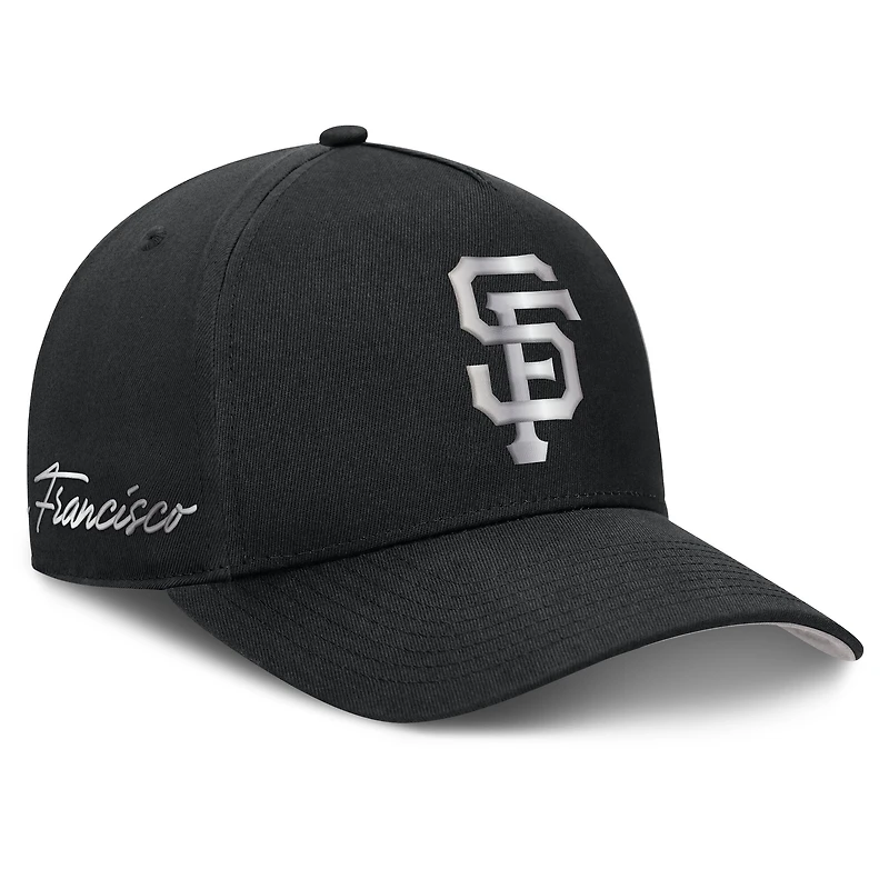 Men's Nike Black San Francisco Giants Rise Dri-FIT A-Frame Adjustable Hat