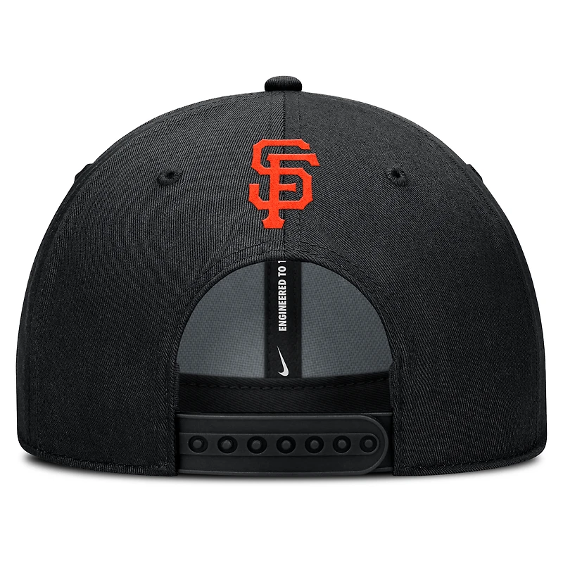Men's Nike Black San Francisco Giants Rise Gaberdine Adjustable Hat