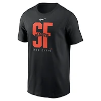 T-shirt Nike noir avec tableau de bord des Giants San Francisco pour homme