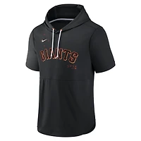 Chandail à capuchon enfiler manches courtes pour homme Nike San Francisco Giants Springer homme, noir
