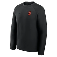 Sweat-shirt Nike noir à manches raglan en molleton Tech Fleece des Giants de San Francisco pour homme