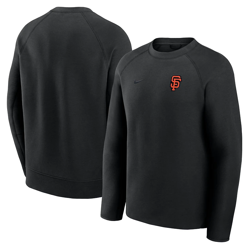 Sweat-shirt Nike noir à manches raglan en molleton Tech Fleece des Giants de San Francisco pour homme