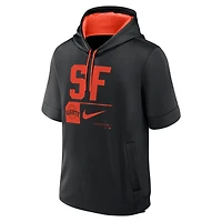 Men's Nike Black San Francisco Giants Tri Code Lockup Short Sleeve Pullover Hoodie