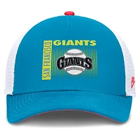 Casquette de camionneur ajustable Nike Blue San Francisco Giants Neon 90s Rise pour homme