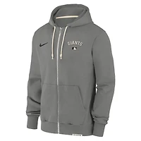 Men's Nike Charcoal San Francisco Giants Authentic Collection Travel Performance Full-Zip Hoodie