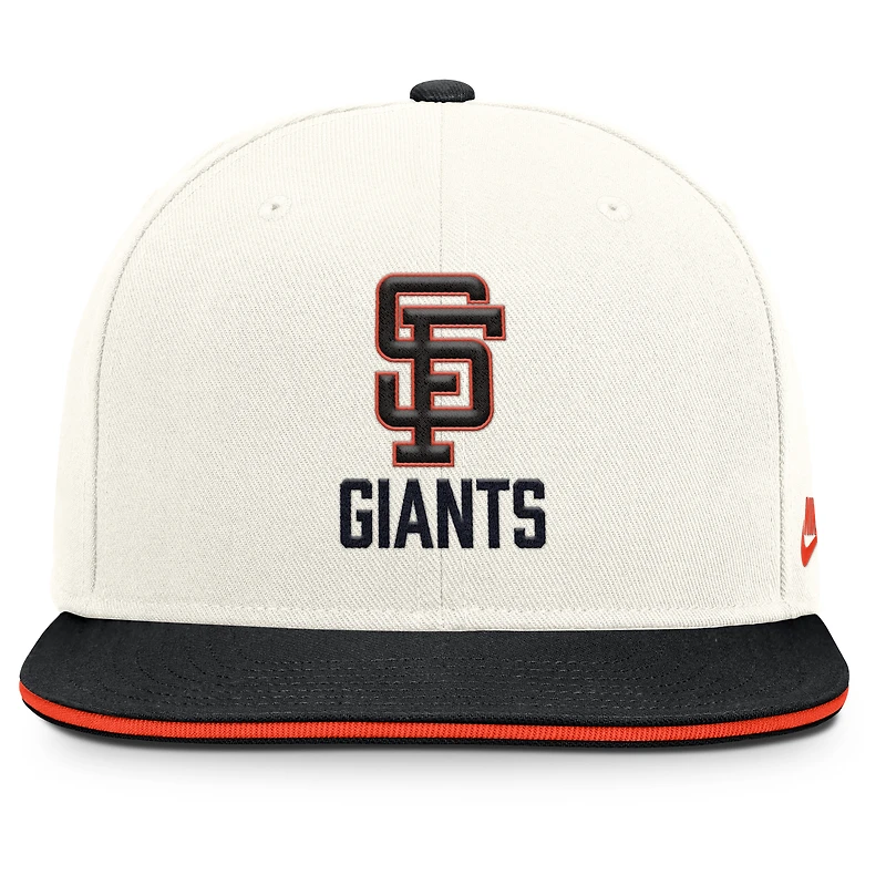 Casquette Nike Pro Dri-FIT Cooperstown pour homme, crème/noire, San Francisco Giants