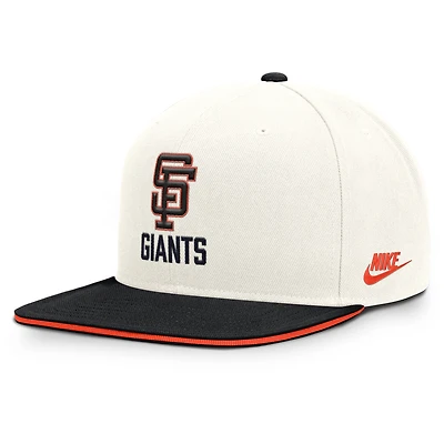 Casquette Nike Pro Dri-FIT Cooperstown pour homme, crème/noire, San Francisco Giants