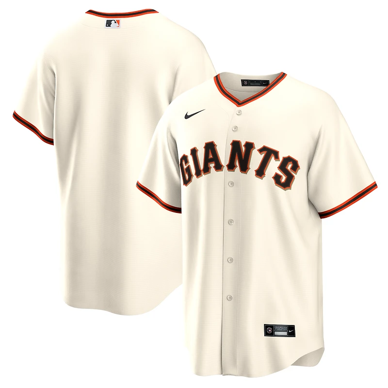 Maillot Nike crème pour homme, réplique de l'équipe domicile des Giants San Francisco