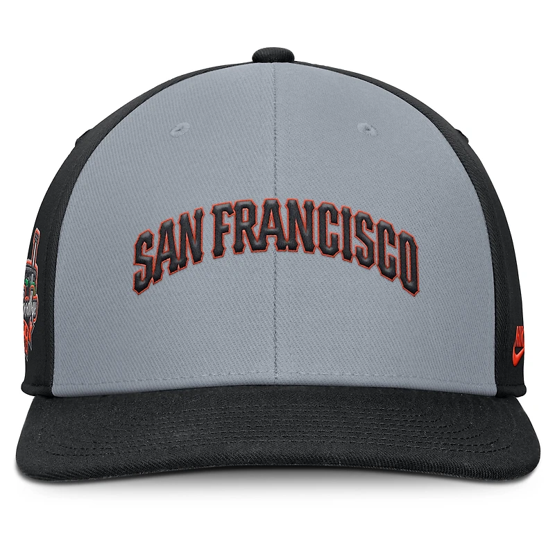Men's Nike Gray/Black San Francisco Giants Pro Performance Snapback Hat