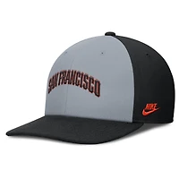 Casquette Snapback Nike Pro Performance San Francisco Giants Gris/Noir pour homme