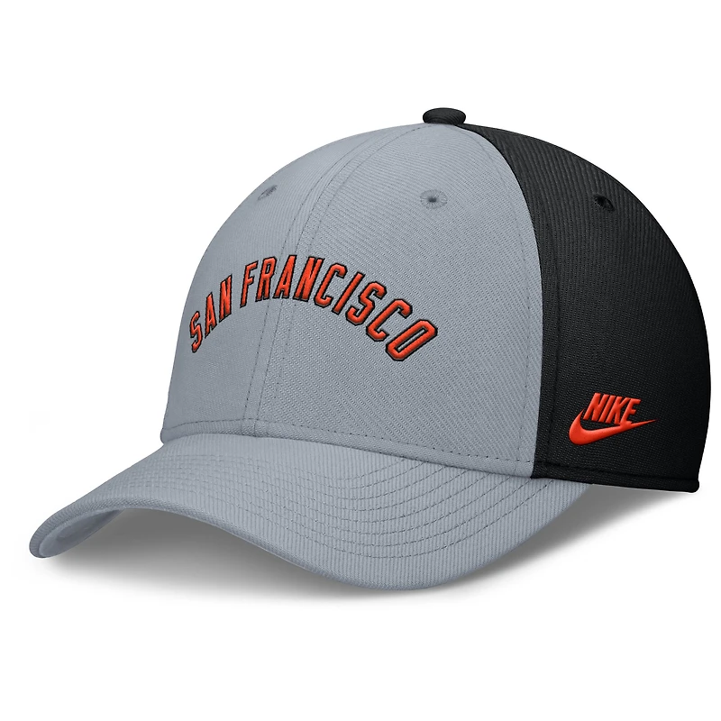 Men's Nike /Black San Francisco Giants Rise Swoosh Performance Flex Hat
