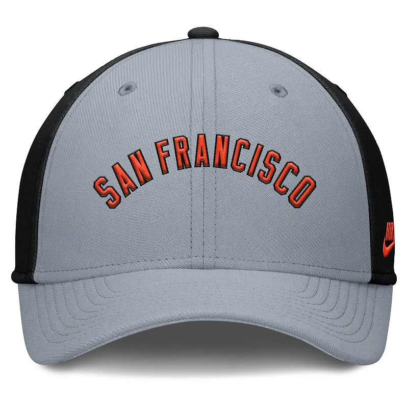 Men's Nike /Black San Francisco Giants Rise Swoosh Performance Flex Hat