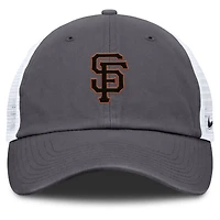 Casquette de camionneur ajustable Nike grise pour homme des San Francisco Giants