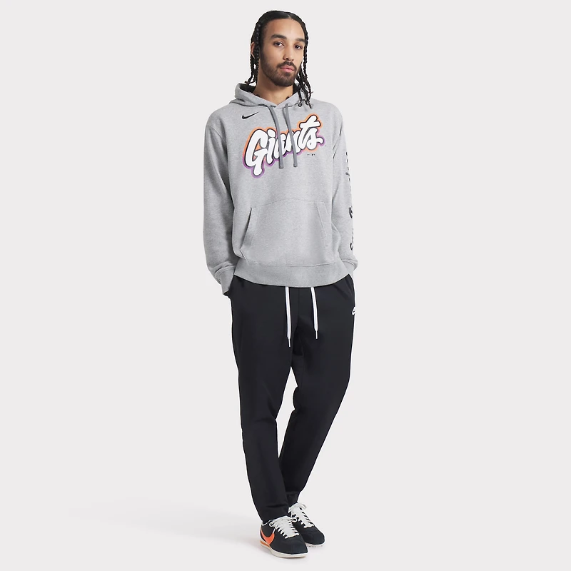 Sweat à capuche Nike City Connect Club 2025 pour homme, couleur charbon chiné, des Giants de San Francisco