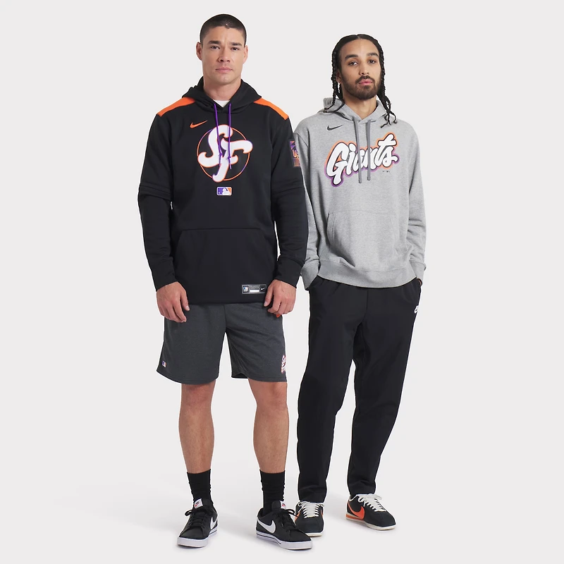 Sweat à capuche Nike City Connect Club 2025 pour homme, couleur charbon chiné, des Giants de San Francisco