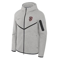 Men's Nike  Heather Charcoal San Francisco Giants Tech Fleece Windrunner Full-Zip Hoodie Jacket