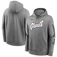 Sweat à capuche Nike City Connect Club 2025 pour homme, gris chiné, San Francisco Giants
