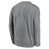 Men's Nike Heather Gray San Francisco Giants Authentic Collection Team Logo Legend Performance Long Sleeve T-Shirt