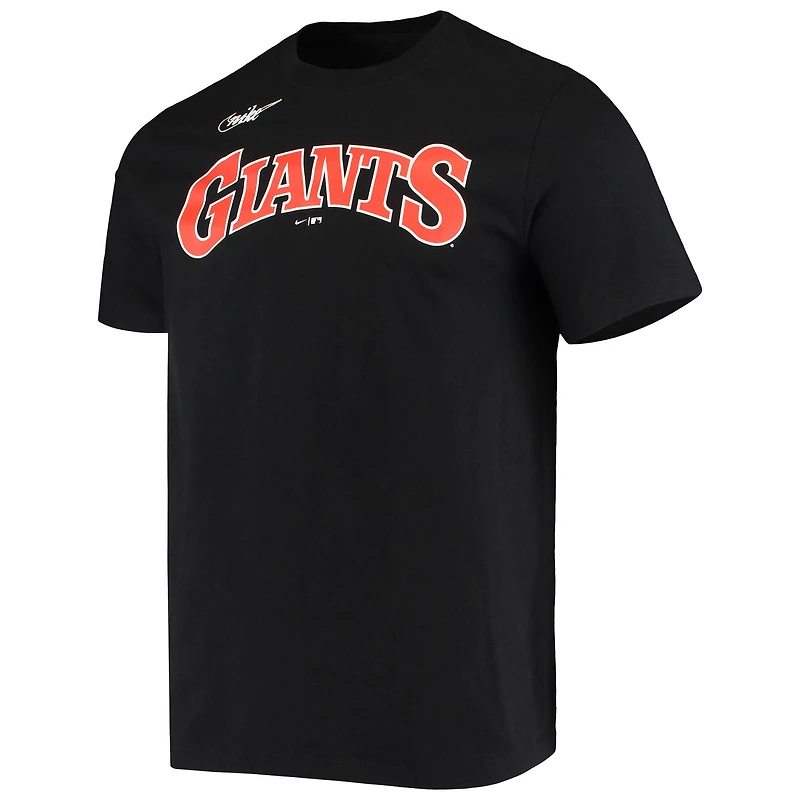 T-shirt Nike Juan Marichal noir pour homme, avec nom et numéro des Giants de San Francisco