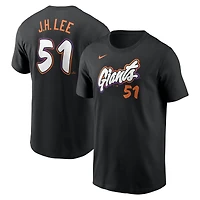 T-shirt Nike Jung Hoo Lee pour homme, anthracite, San Francisco Giants 2025 City Connect Fuse, nom et numéro