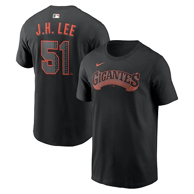 Men's Nike Jung Hoo Lee Black San Francisco Giants Alternate Name & Number T-Shirt