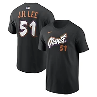 Men's Nike Jung Hoo Lee Black San Francisco Giants City Connect Name & Number T-Shirt