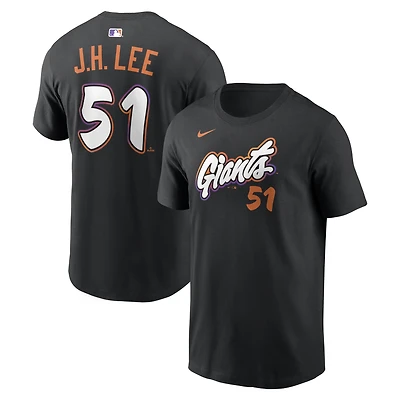 T-shirt Nike Jung Hoo Lee noir San Francisco Giants City Connect avec nom et numéro pour homme