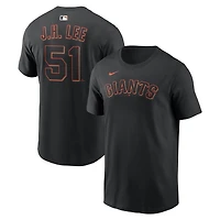 Men's Nike Jung Hoo Lee Black San Francisco Giants Name & Number T-Shirt