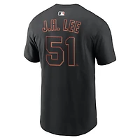 Men's Nike Jung Hoo Lee Black San Francisco Giants Name & Number T-Shirt