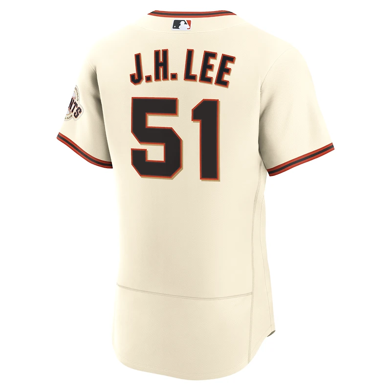 Maillot authentique domicile Nike Jung Hoo Lee crème des Giants de San Francisco pour homme