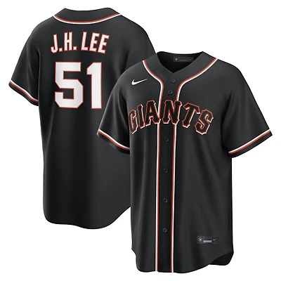 Men's Nike Jung Hoo Lee San Francisco Giants Fashion Replica Black Out Jersey