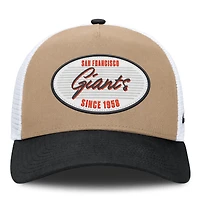 Men's Nike  Khaki/Black San Francisco Giants Rise A-Frame Trucker Adjustable Hat