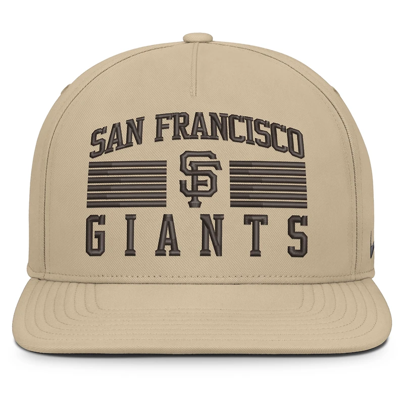 Casquette Nike kaki San Francisco Giants Desert Pro AeroBill Dri-FIT Snapback pour homme