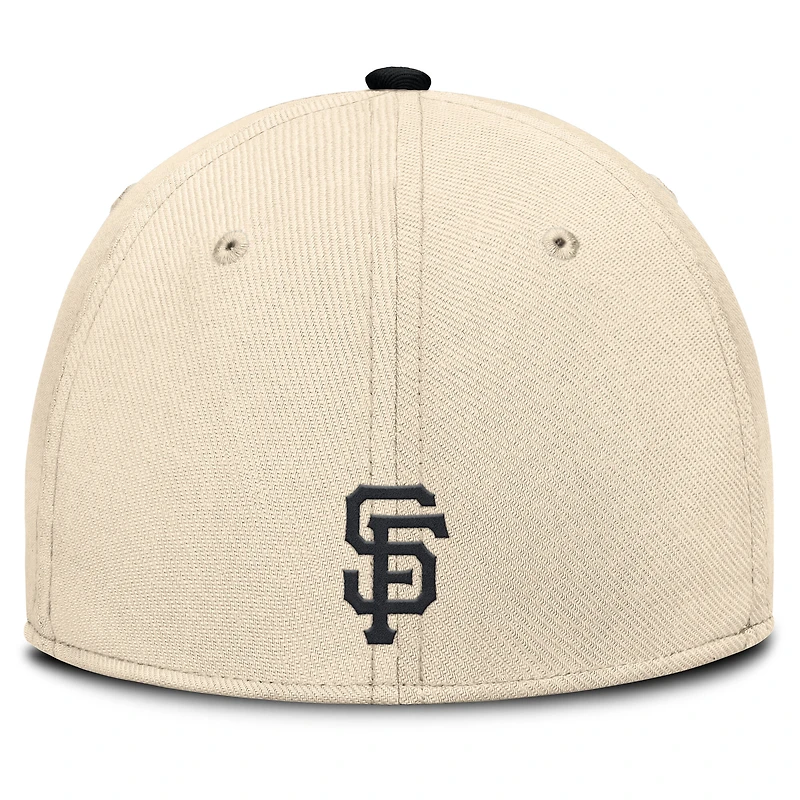 Men's Nike Natural/Black San Francisco Giants Statement Rise Performance Flex Hat